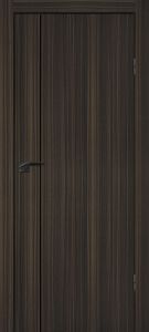 Межкомнатная дверь P-21 AL черный молдинг Эвкалипт африканский