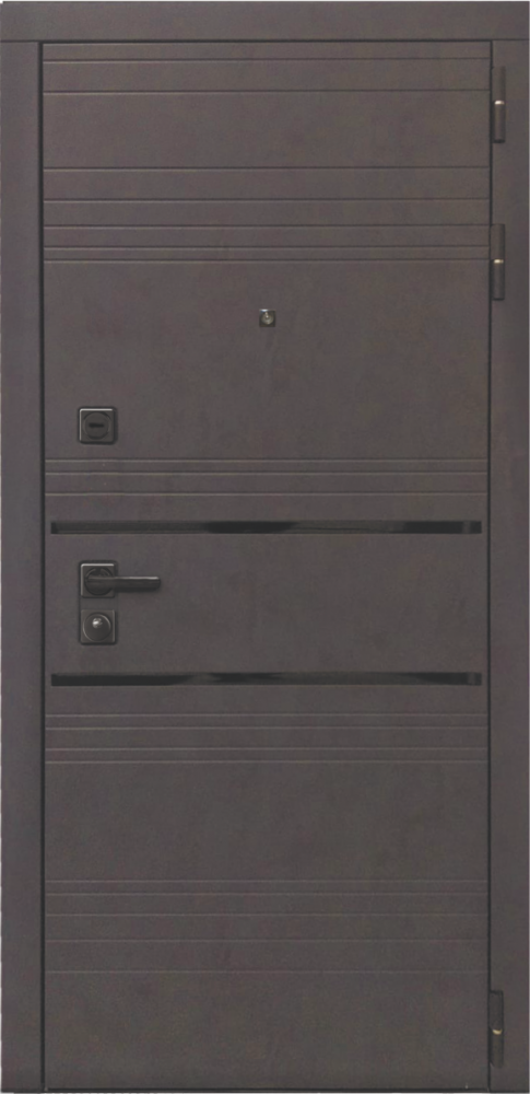 Входная дверь ДвериПРО L-43 Экошпон СБ-3 (16мм, капучино) DPRO198314 внешняя сторона