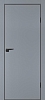 Межкомнатная дверь P-1 кромка ABS черная c 4-х ст. Серый матовый